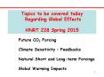 Topics to be covered today Regarding Global Effects HNRT 228 Spring 2015 PowerPoint PPT Presentation