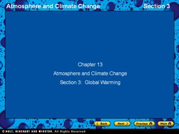 Atmosphere and Climate Change