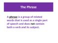 The Phrase PowerPoint PPT Presentation