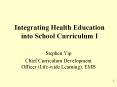 Integrating Health Education into School Curriculum I PowerPoint PPT Presentation