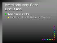Interdisciplinary Case Discussion