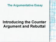 The Argumentative Essay