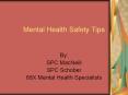 Mental Health Safety Tips PowerPoint PPT Presentation