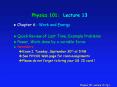 Physics 101: Lecture 13 PowerPoint PPT Presentation