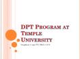 DPT Program at Temple University PowerPoint PPT Presentation
