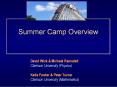 Summer Camp Overview PowerPoint PPT Presentation