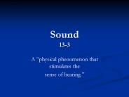 Sound 13-3