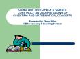USING WRITING TO HELP STUDENTS CONSTRUCT AN UNDERSTANDING OF SCIENTIFIC AND MATHEMATICAL CONCEPTS Presented by Diane Miller CBAS Teaching PowerPoint PPT Presentation