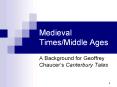 Medieval Times/Middle Ages PowerPoint PPT Presentation