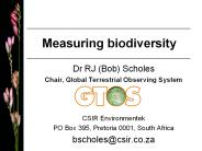 Measuring biodiversity