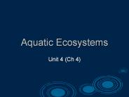 Aquatic Ecosystems