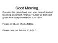 Good%20Morning PowerPoint PPT Presentation
