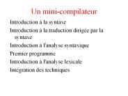 Un mini-compilateur