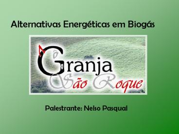 Palestrante: Nelso Pasqual