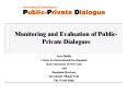 Monitoring and Evaluation of Public-Private Dialogues PowerPoint PPT Presentation