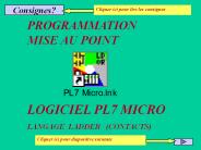 Lancement du logiciel PL7 micro