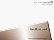 Calendrier de travail