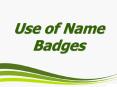 Use of name badges PowerPoint PPT Presentation
