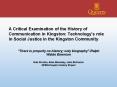 A Critical Examination of the History of Communication in Kingston: Technology PowerPoint PPT Presentation
