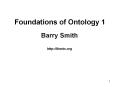 Foundations of Ontology 1 PowerPoint PPT Presentation