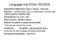 Language Arts,FINAL REVIEW PowerPoint PPT Presentation