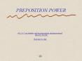PREPOSITION POWER PowerPoint PPT Presentation