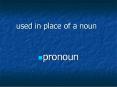 used in place of a noun PowerPoint PPT Presentation