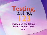 Strategies for Taking Standardized Tests
