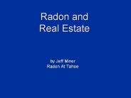 Radon and Real Estate