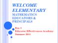 WELCOME ELEMENTARY MATHEMATICS EDUCATORS PowerPoint PPT Presentation