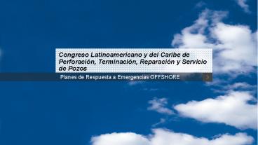Planes de Respuesta a Emergencias OFFSHORE