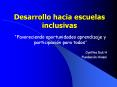 Desarrollo hacia escuelas inclusivas PowerPoint PPT Presentation
