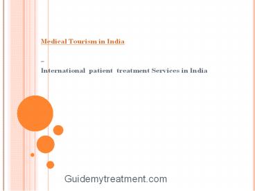 medical tourism services in india