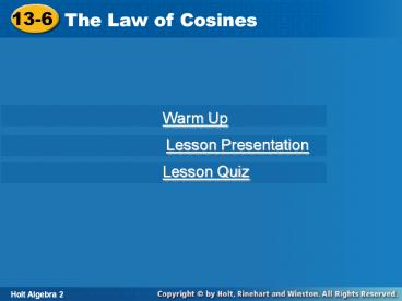 The Law of Cosines