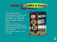 Section II: Conflict in Europe (Pages 668-671)