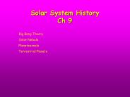 Solar System History Ch 9