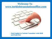 Find Skillful English to Turkish Translator