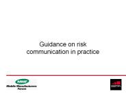 Guidance on risk communication in practice