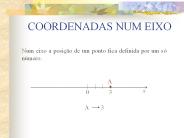 COORDENADAS NUM EIXO