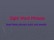 Sight Word Phrases
