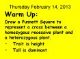 Thursday February 14, 2013 PowerPoint PPT Presentation