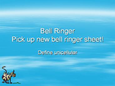 Bell Ringer Pick up new bell ringer sheet!