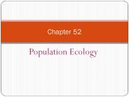 Population Ecology