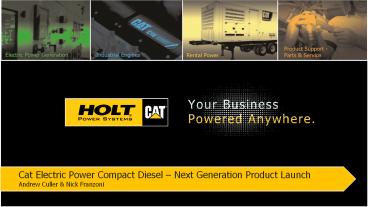 Cat Electric Power Compact Diesel 