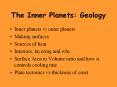 The Inner Planets: Geology PowerPoint PPT Presentation