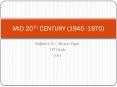 MID 20TH CENTURY (1940 -1970) PowerPoint PPT Presentation