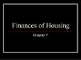 Finances of Housing PowerPoint PPT Presentation