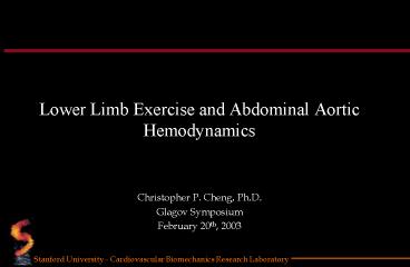 Lower Limb Exercise and Abdominal Aortic Hemodynamics
