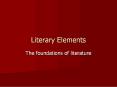 Literary Elements PowerPoint PPT Presentation
