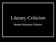 Literary Criticism